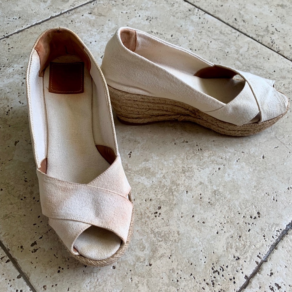 Tory Burch Canvas Wedges